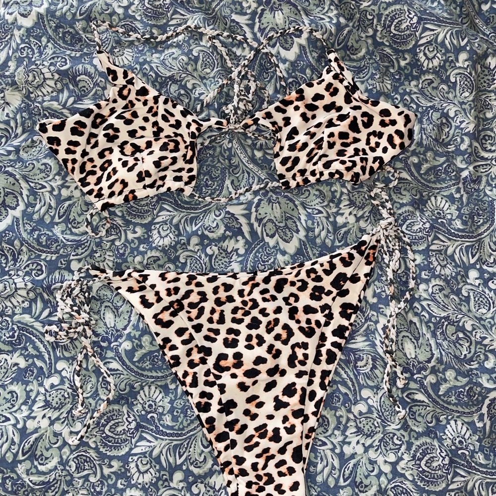 Leopard Print Bikini Set